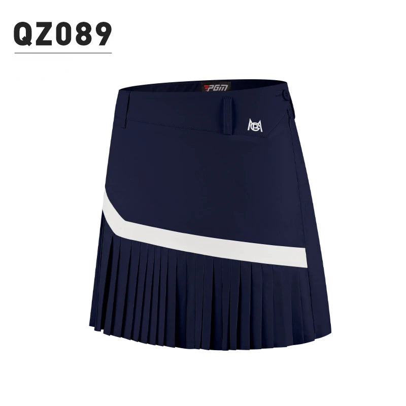 PGM Women's Golf Sports Short Skirt Summer Breathable Underpants Half  A-line Pleated Skirt QZ089