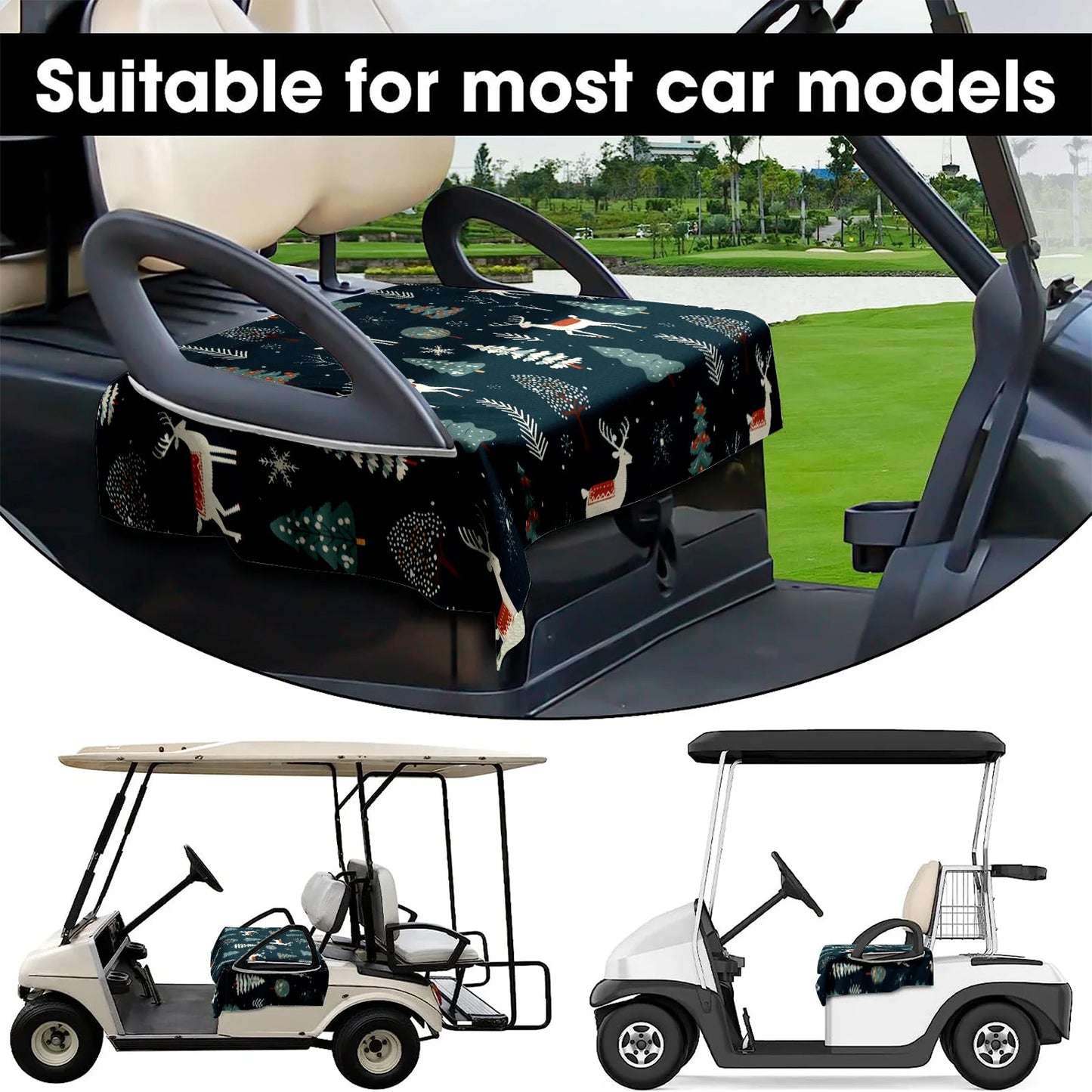 Golf Cart Seat Cover Golf Supplies for Most 2 Person Seats Sightseeing Car Golf Cart Seat Towel Blanket Golf Cart Accessories