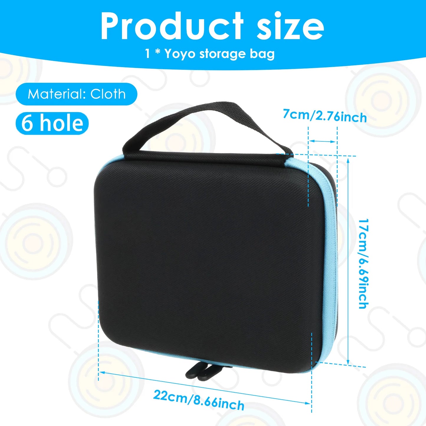 6/12/32 Holes Billiard Balls Storage Case with Shoulder Strap handle Portable Yoyo Ball Pool Ball Carry Case with Mesh Pocket