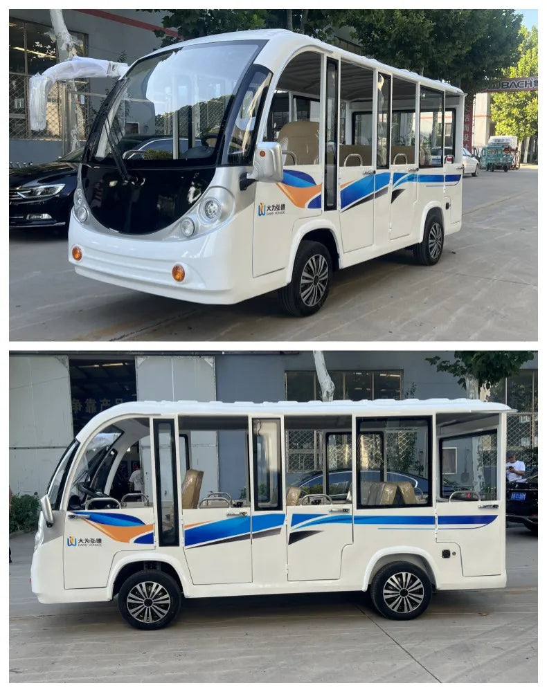 Electric Sightseeing Bus for Hotel Resorts 14-seater Sightseeing Vehicle with Comfortable Seats