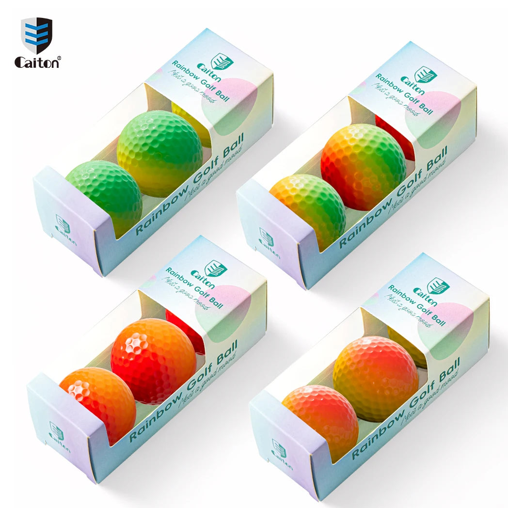 Caiton 6/3PCS Soft Rainbow Golf Balls, Hot-Selling, Add 40+ Yards, Gradient Golf Balls for Practice, Training & Gifts