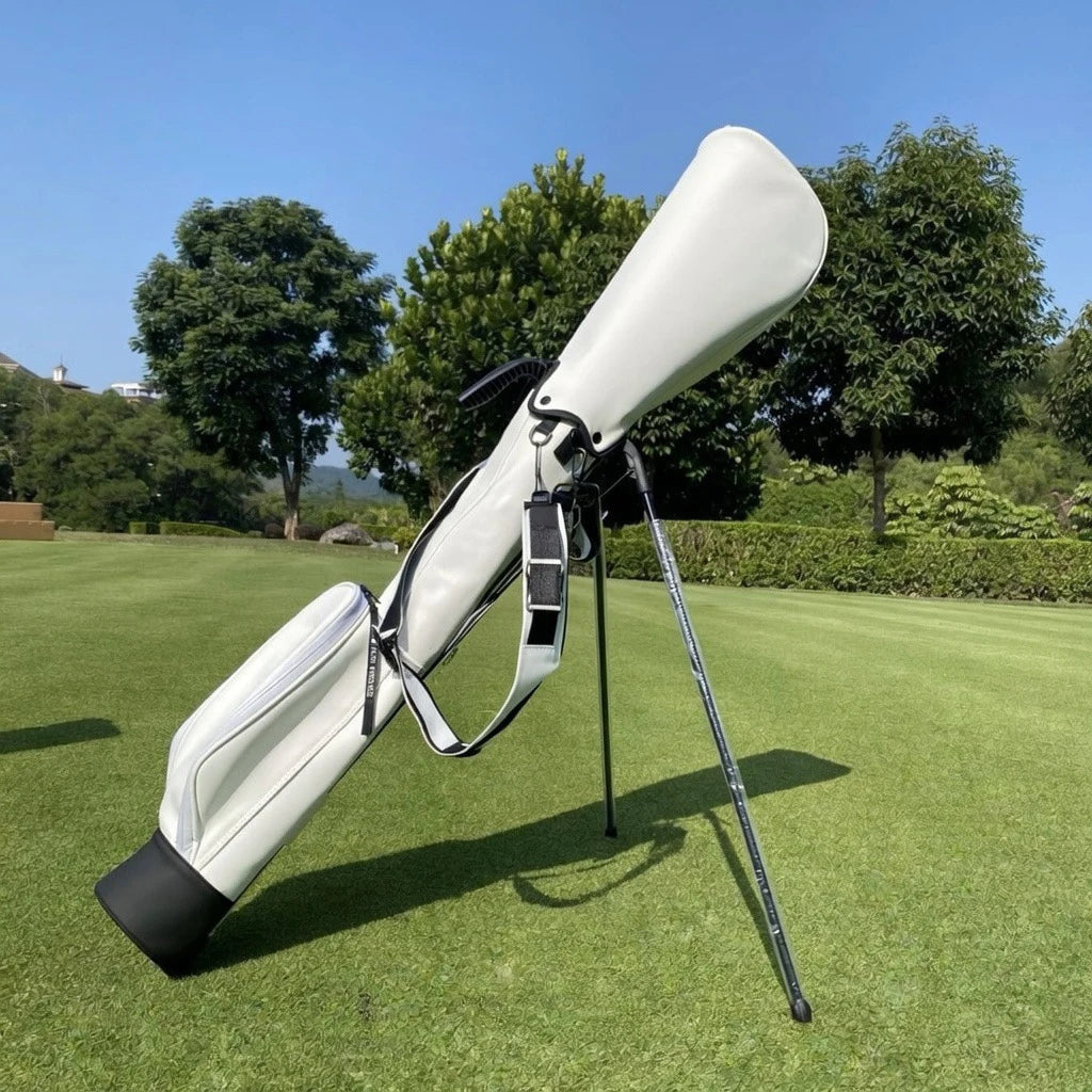 DEZENS NEW Golf Stand Bag White/Black/Pink PU Waterproof portable Golf Bag Golf half bag
