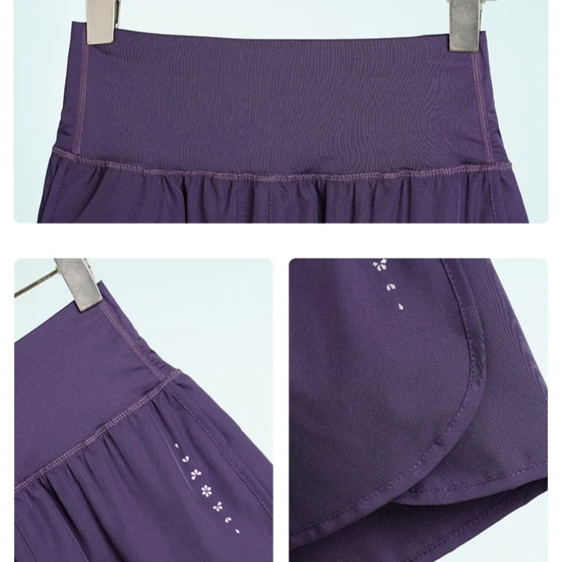 DRUR Sports Shorts Summer Lightweight 2 in 1 High Waist Gym Shorts With Pocket Golf Wear Women Running Short Pants Activewear
