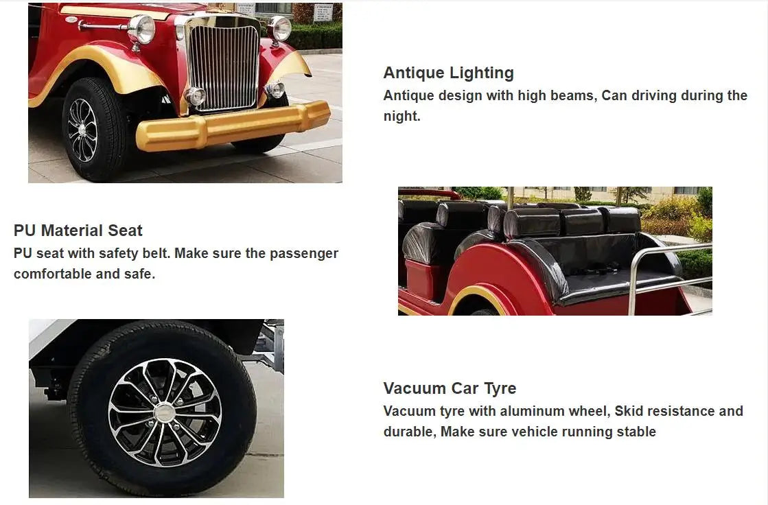 Factory direct sales of classic electric retro cars,  electric sightseeing cars, vintage electric golf cars  UTV