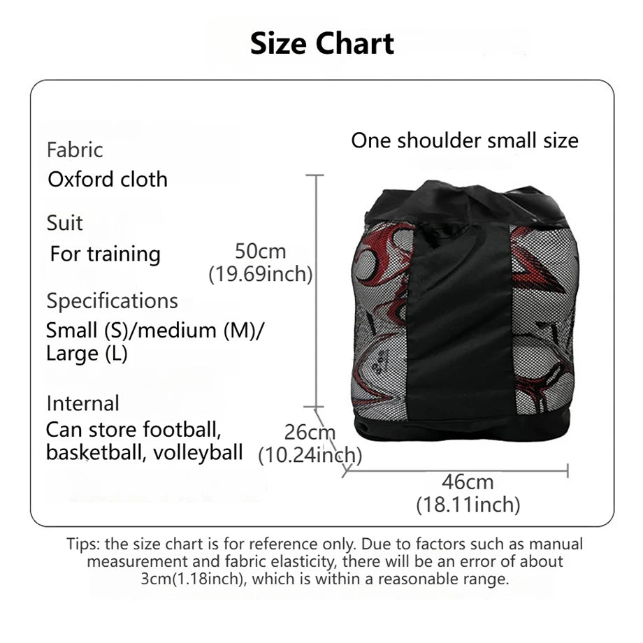 Loogdeel Large Capacity Storage Bag Football Volleyball Basketball Big Ball Pocket Sports Gear Bag Training Equipment Bag